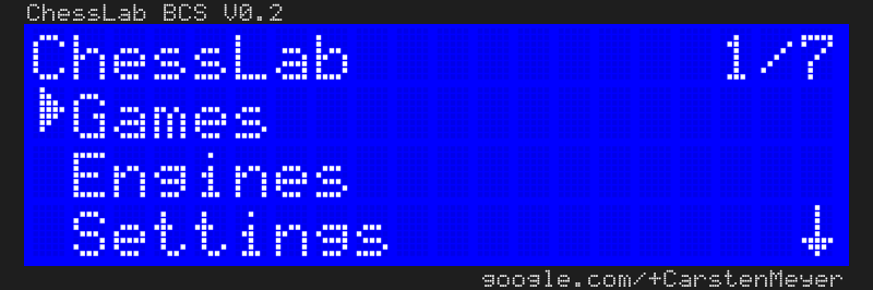 ChessLab BCS Menu