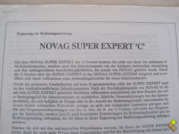 Novag Super Expert C 6Mhz